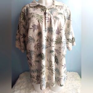 EUC Van Heusen mens size XL leaf polo shirt